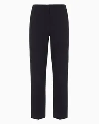 Emporio Armani 7/8-hose aus Elastischer Gabardine Marineblau