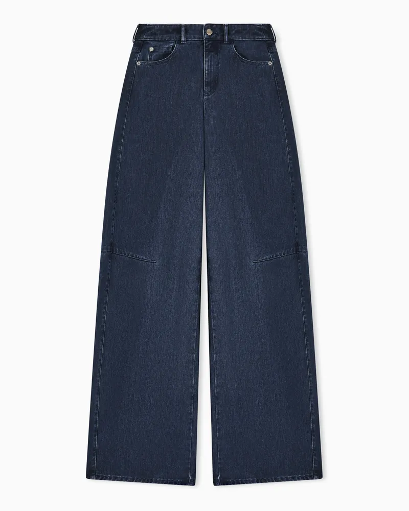 Emporio Armani Loose-Fit-Jeans J5H aus einer beschichteten Lyocell-Denim-Mischung Blau
