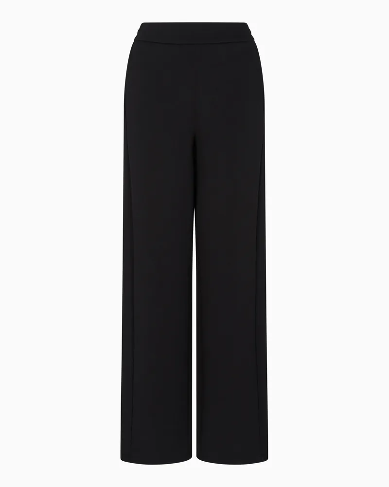 Emporio Armani ASV Hose mit elastischem Bund aus doppellagigem Jersey Schwarz