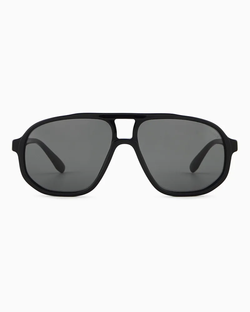 Emporio Armani Sonnenbrille mit Pilotenfassung für Herren Schwarz