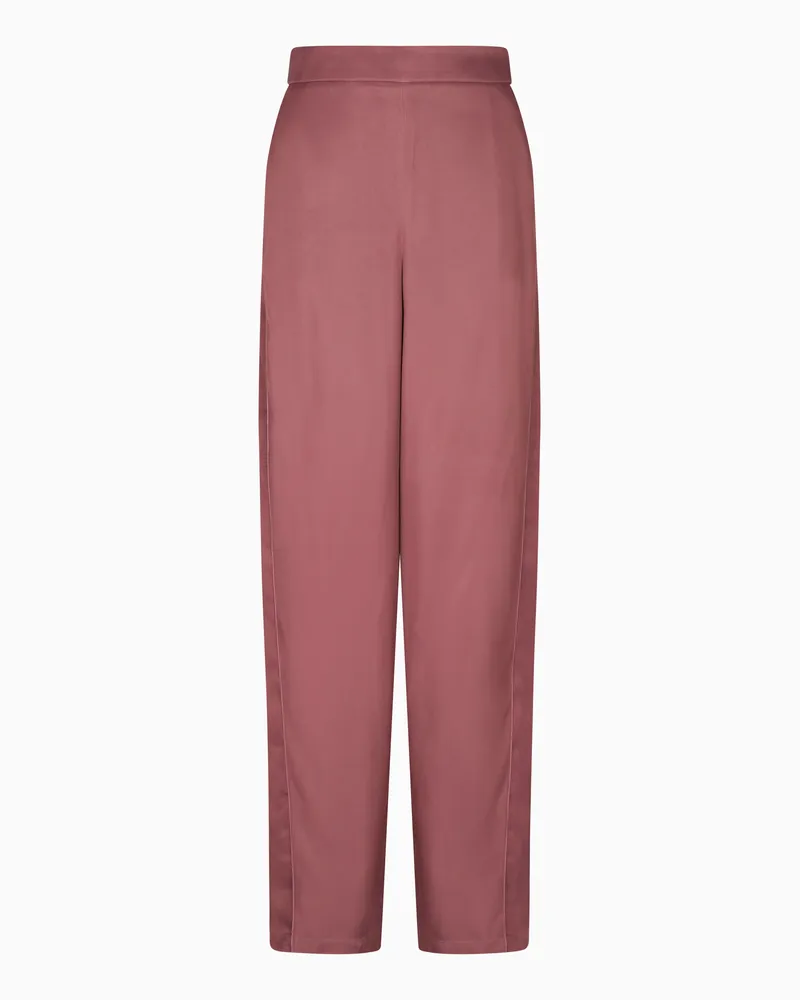 Emporio Armani Satin-Hose aus der Polygon-Sonderkollektion Burgunderrot