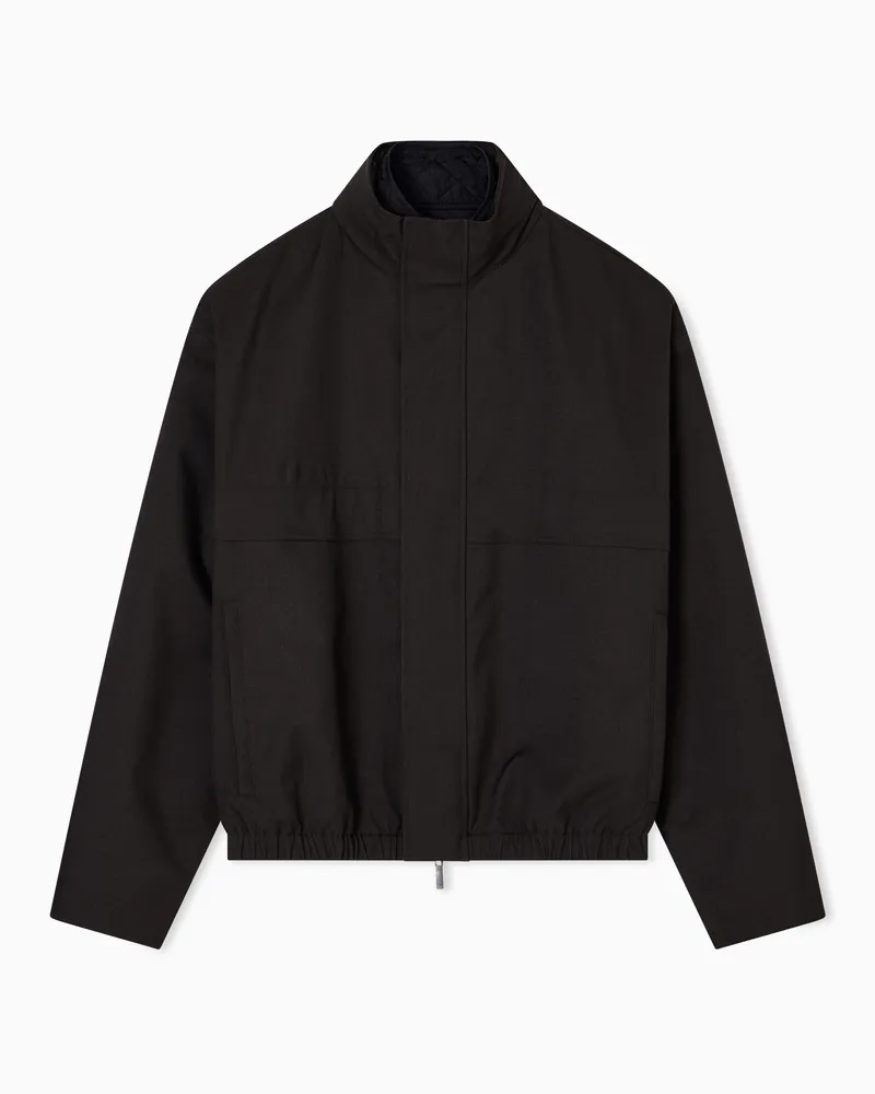 Emporio Armani Blouson mit durchgehendem 2-in-1-Reißverschluss aus Funktionsgewebe Braun