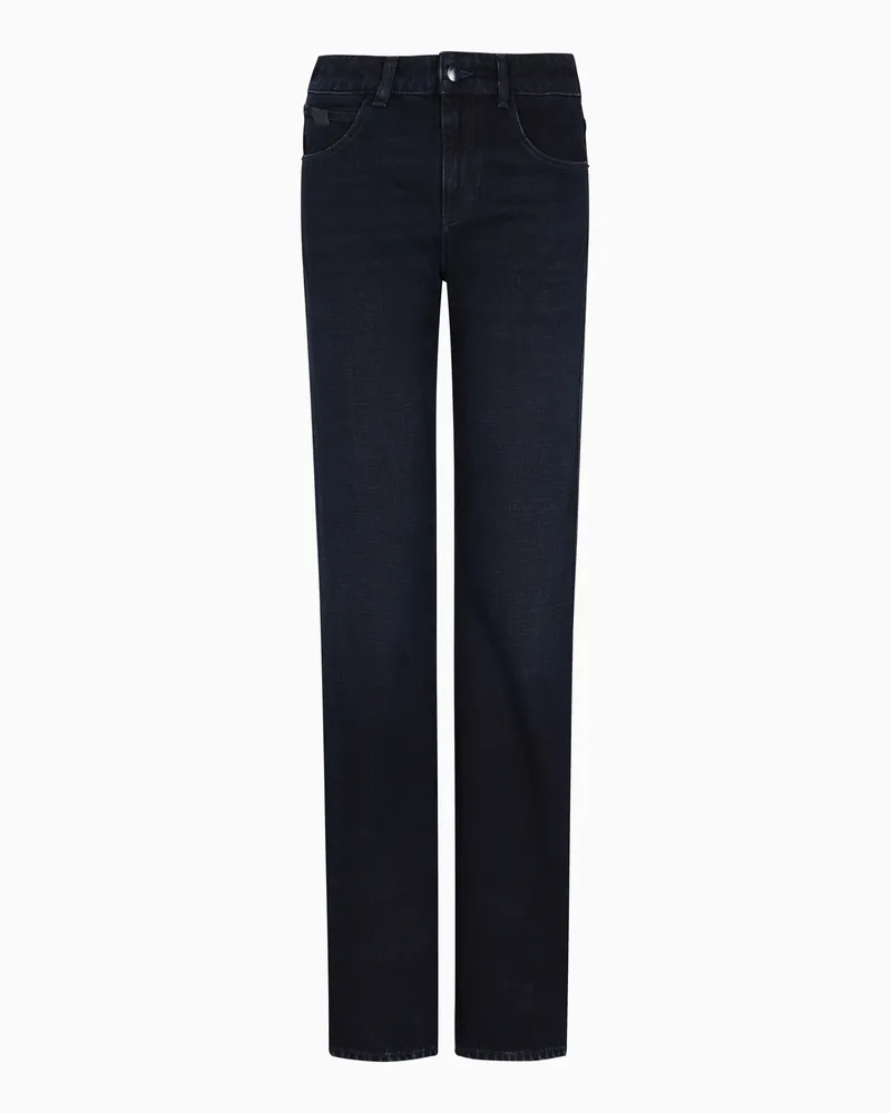 Emporio Armani J9D Slim Fit-Jeans aus Denim in Used-Optik Blau
