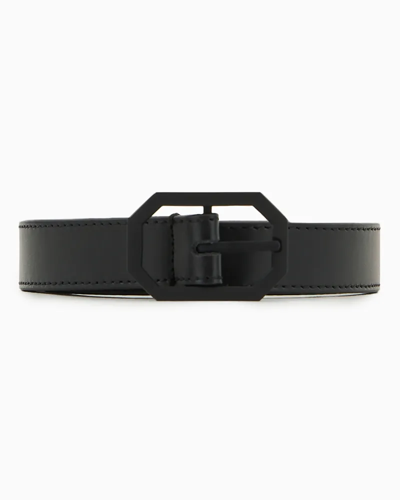 Emporio Armani Gürtel aus Glattleder Schwarz