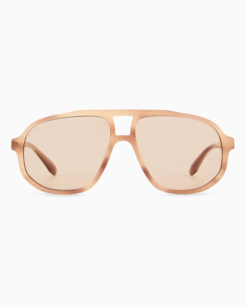 Emporio Armani Sonnenbrille mit Pilotenfassung für Herren Braun