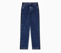 Regular-Fit-Jeans J3H aus marmoriertem Denim mit seitlichem Band