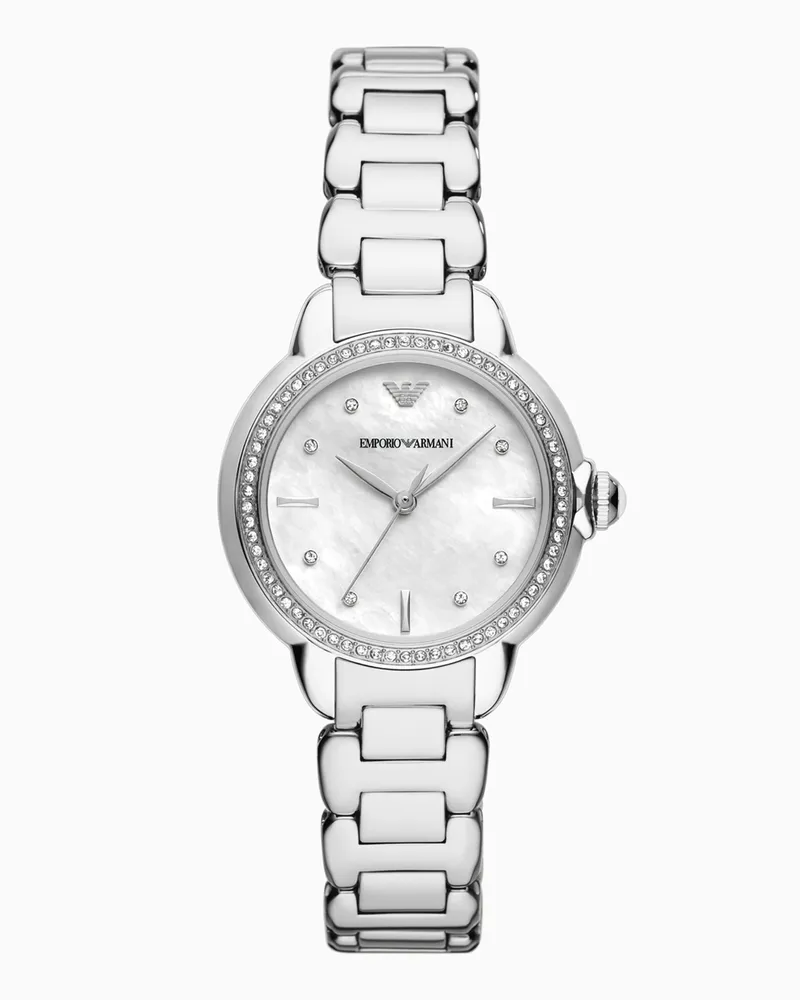 Emporio Armani Edelstahluhr mit drei Zeigern Mehrfarbig