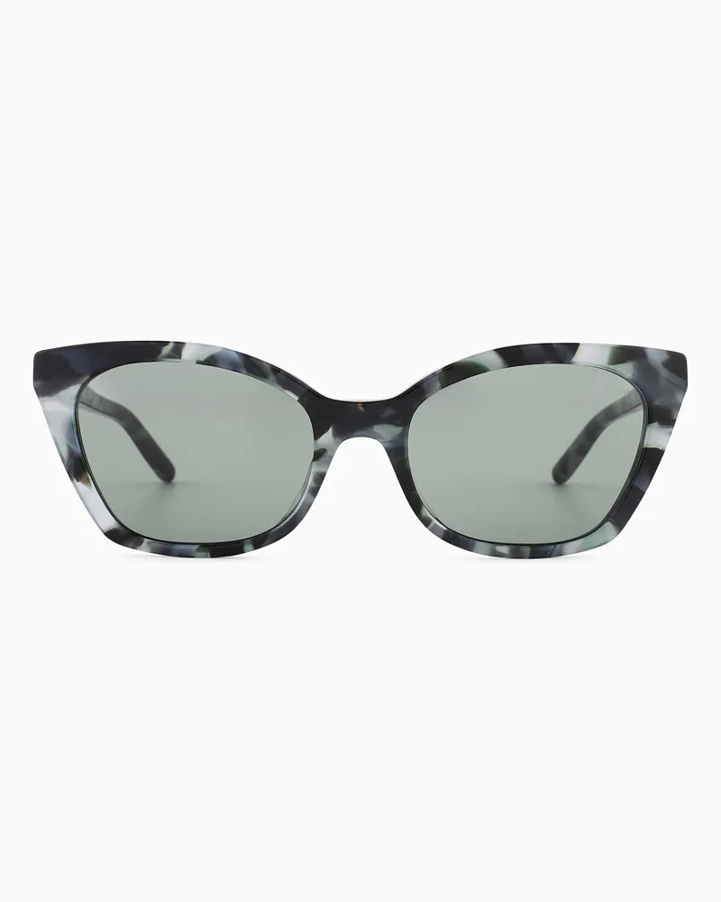 Emporio Armani Damen-Sonnenbrille in Cat-Eye Form Grün