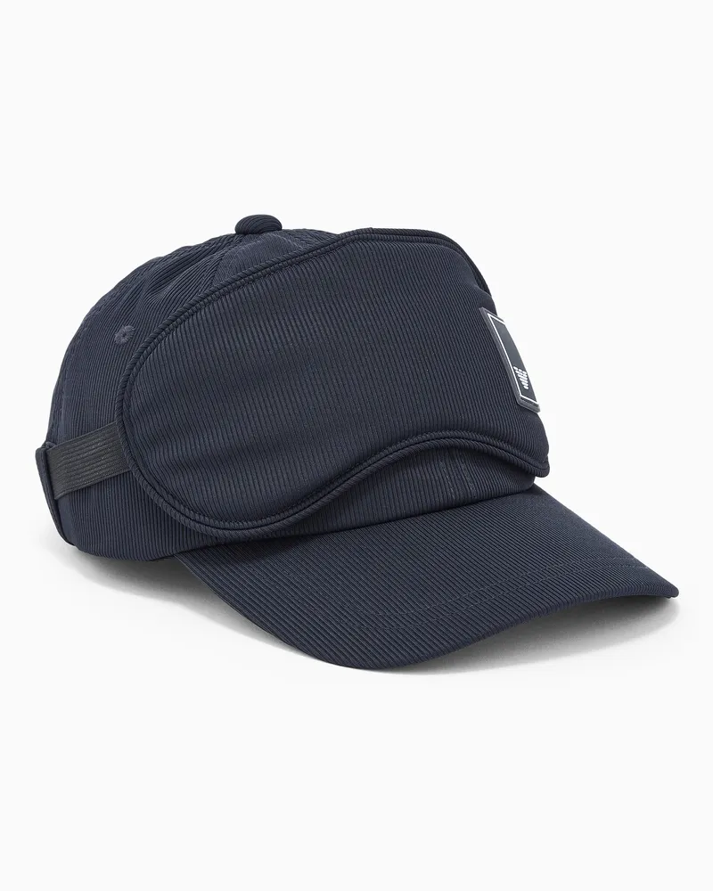 Emporio Armani Baseballcap mit Schlafmaske Travel Essential Marineblau