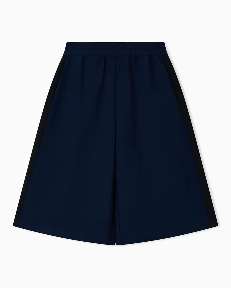 Emporio Armani Bermudashorts aus Crêpe-Jersey Blau