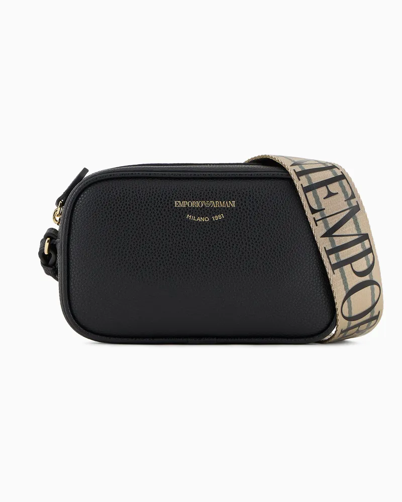 Emporio Armani Kameratasche zum Umhängen mit Hirsch-Print Schwarz