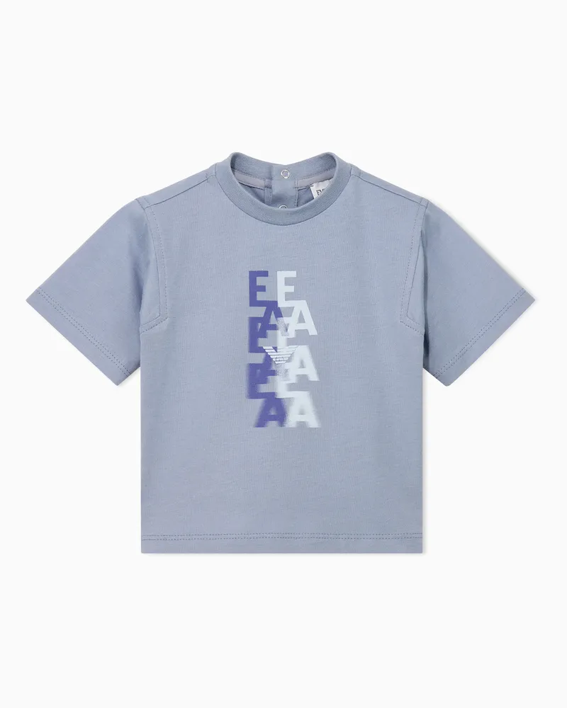 Emporio Armani T-Shirt im Regular Fit aus Baumwolljersey Hellblau