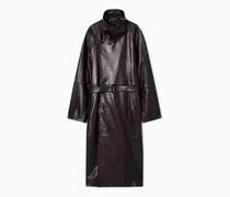 Trenchcoat aus Plongé-Lammnappaleder