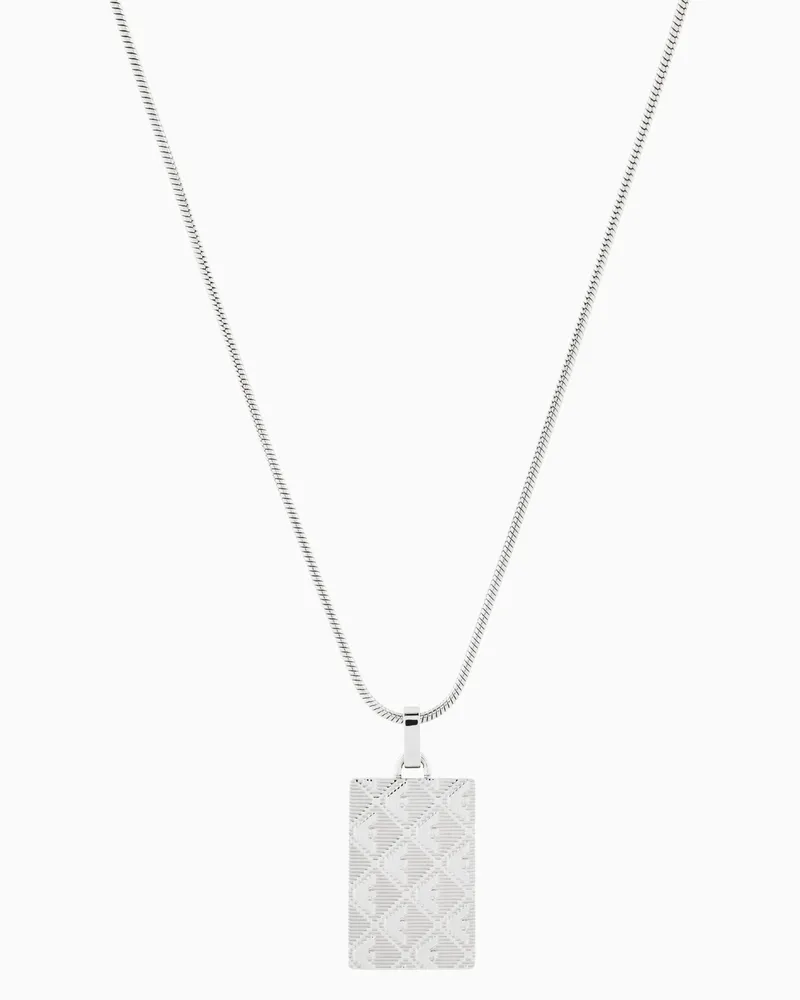 Emporio Armani Edelstahlkette mit Erkennungsmarke Mehrfarbig