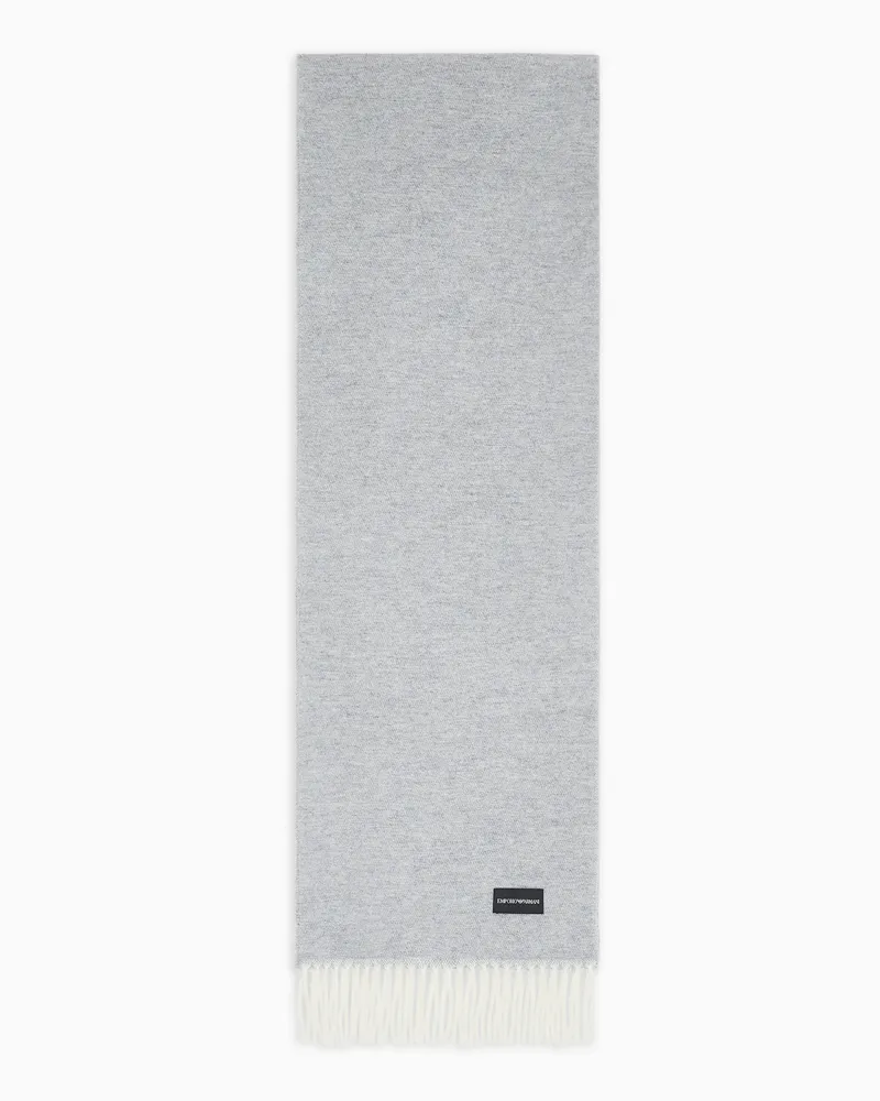 Emporio Armani Schal aus reinem Kaschmir Grün