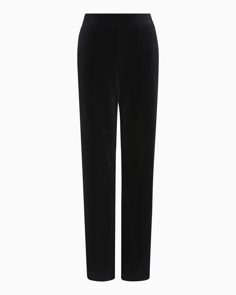 Emporio Armani Hose aus Stretch-Chenille Schwarz