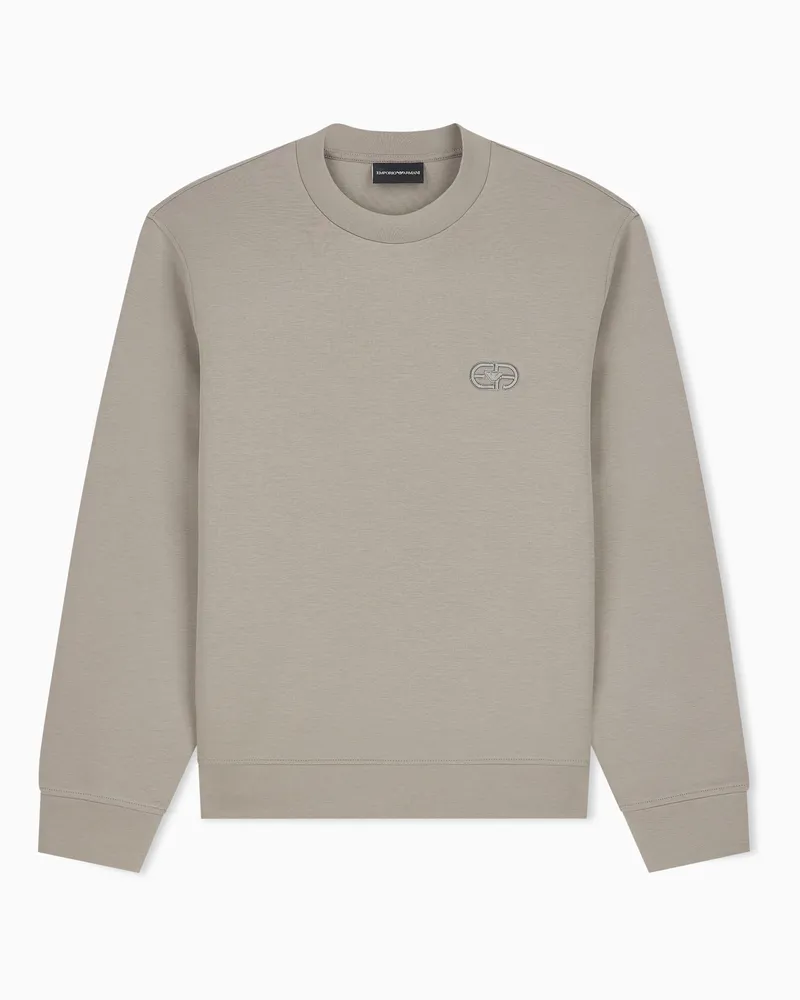 Emporio Armani Sweatshirt Essential im Regular Fit aus Double Jersey Grau