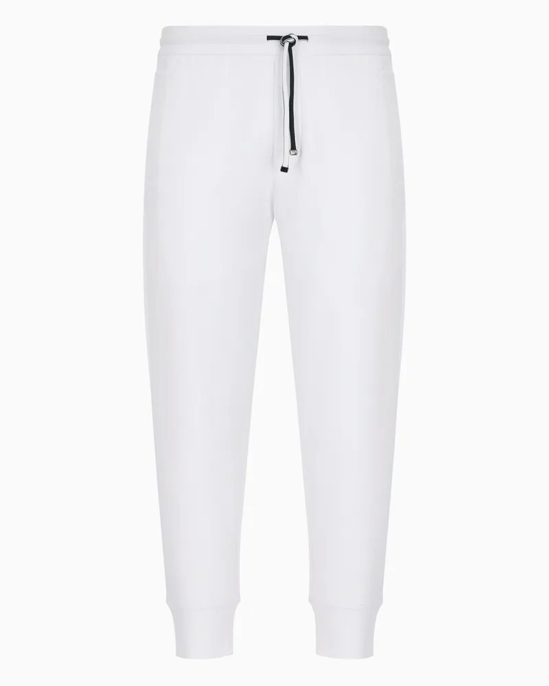 Emporio Armani Jogginghose aus doppellagigem Jersey Weiß