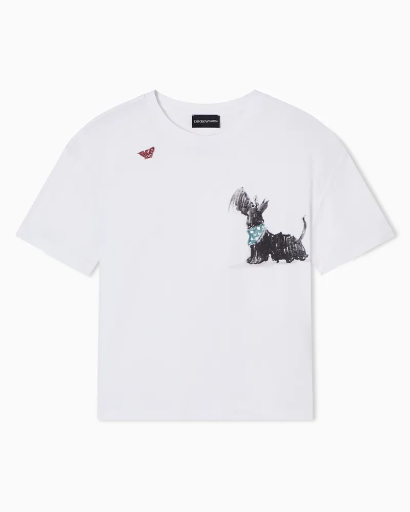 Emporio Armani Relaxed Fit T-Shirts Weiß