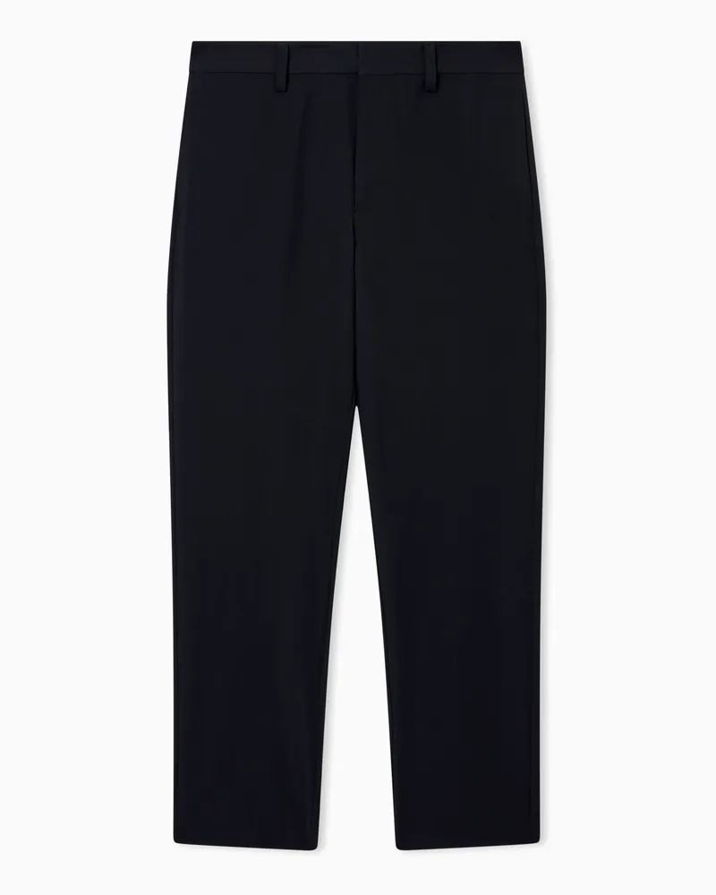Emporio Armani Comfort cotton chino trousers Schwarz