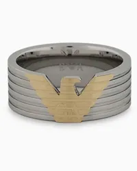 Emporio Armani Zweifarbiger Edelstahlband-ring Gold