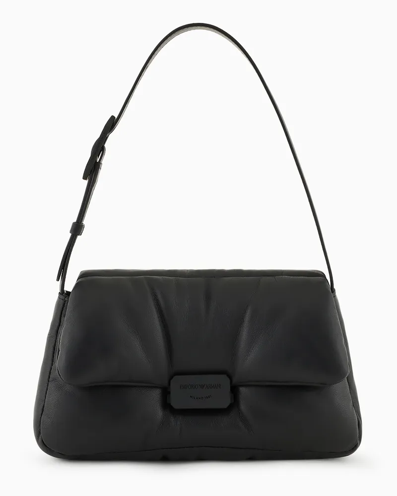 Emporio Armani Umhängetasche aus Nappa in Puffy-Optik Schwarz
