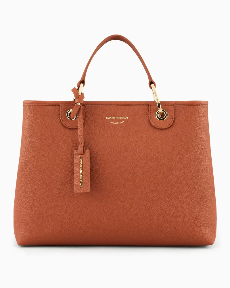 Emporio Armani Mittelgroßer Shopper MyEA mit Hirsch-Print Braun