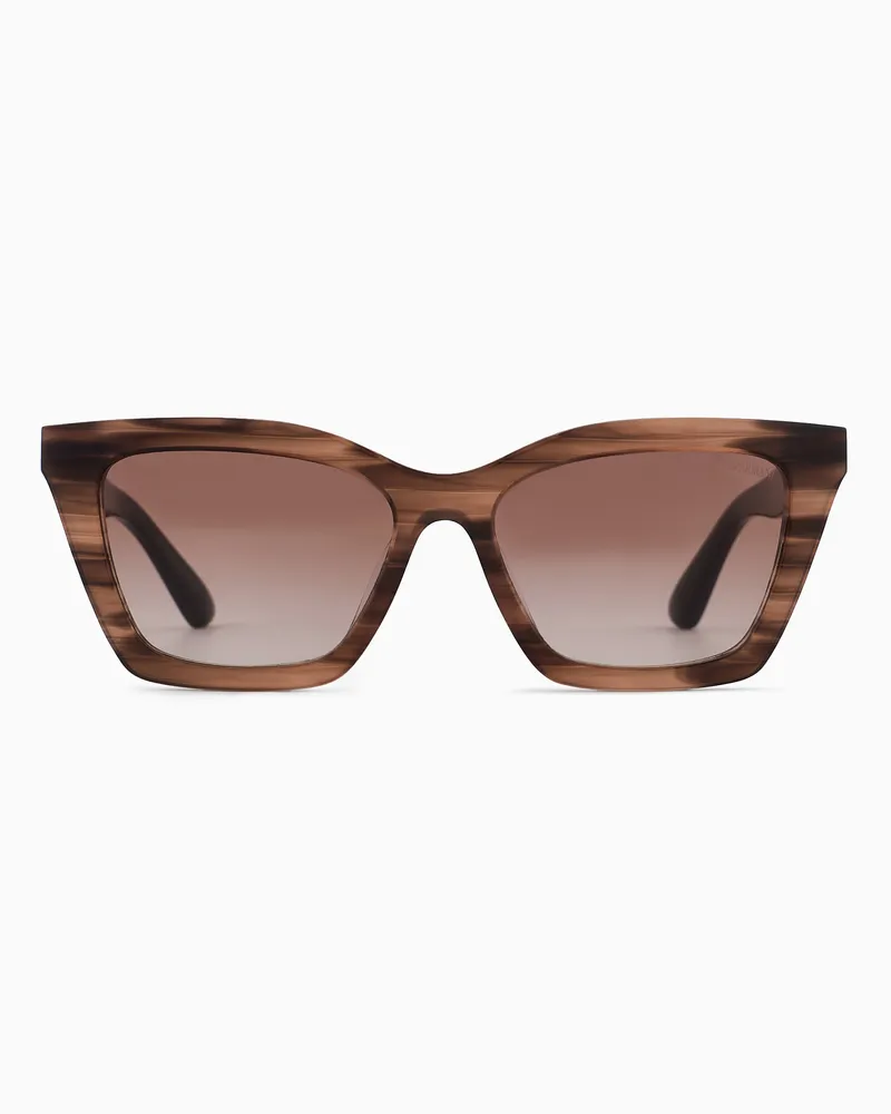 Emporio Armani Sonnenbrille für Damen in Schmetterlingsform Schwarz
