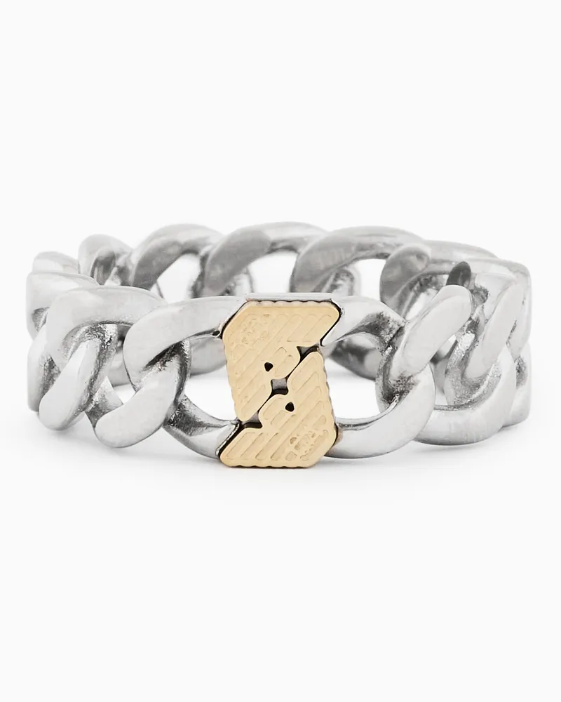 Emporio Armani Ring aus zweifarbigem Edelstahl Mehrfarbig