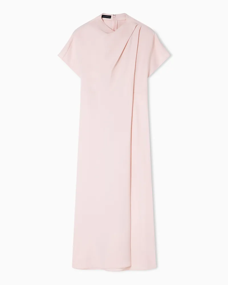 Emporio Armani Kleid aus Funktions-Cady mit Einsatz vorne Pink