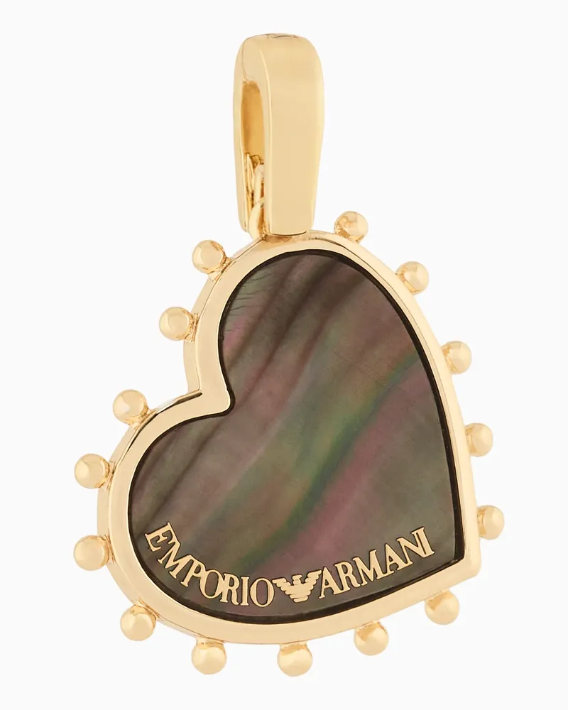 Emporio Armani Goldfarbener Perlmutt-Anhänger Mehrfarbig