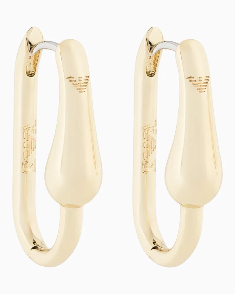 Emporio Armani Creolen aus goldfarbenem Messing Mehrfarbig