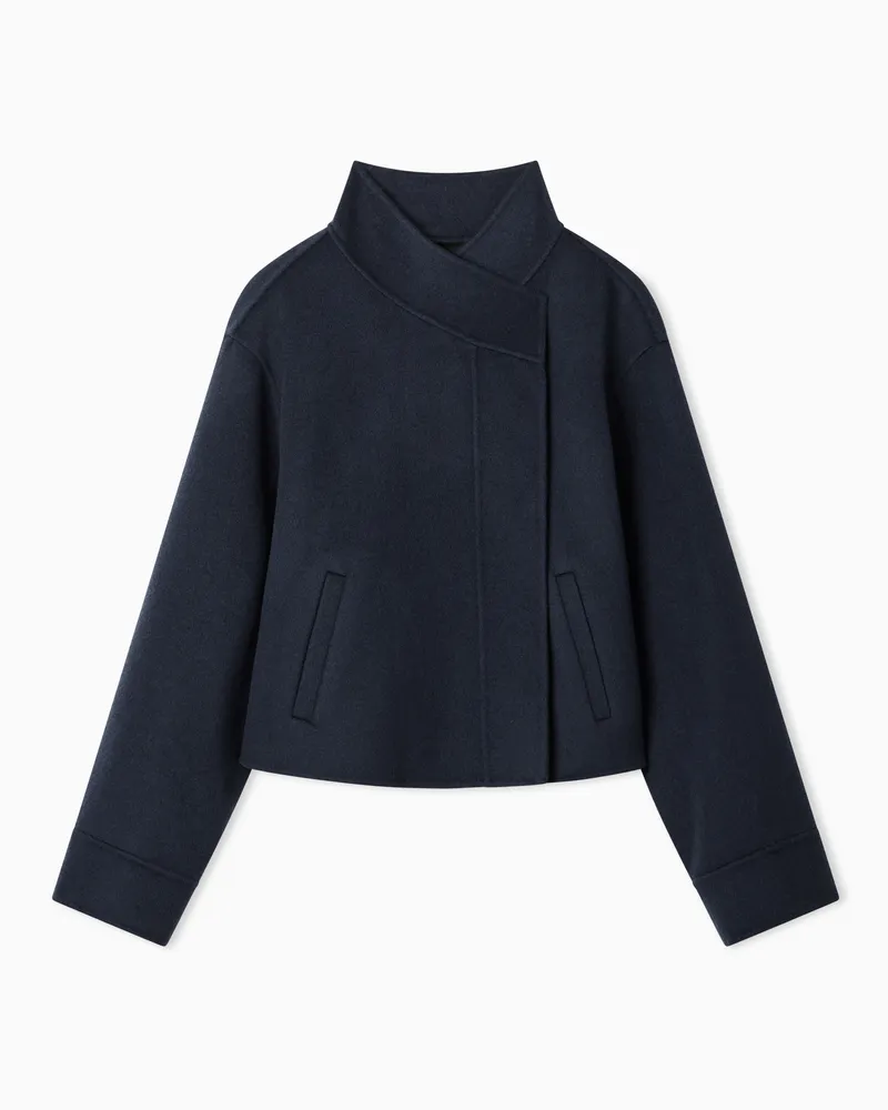 Emporio Armani Blouson aus Wollstoff Blau