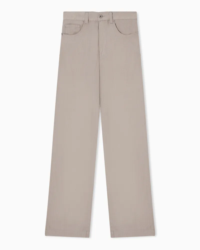 Emporio Armani J14 Leinenhose Regular Fit Beige