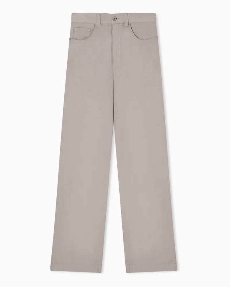 Emporio Armani J14 Leinenhose Regular Fit Beige