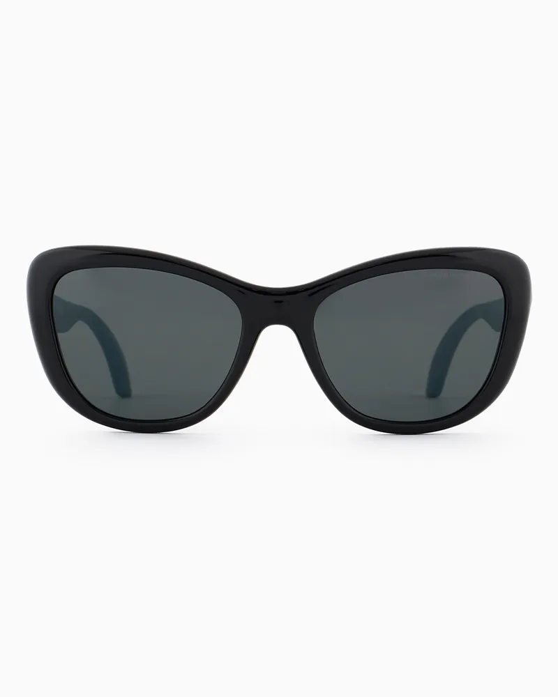 Emporio Armani Sonnenbrille für Mädchen in Schmetterlingsform Schwarz