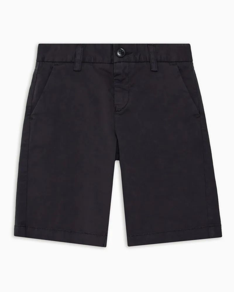 Emporio Armani Bermudashorts im Chino-Stil aus Baumwolle Marineblau