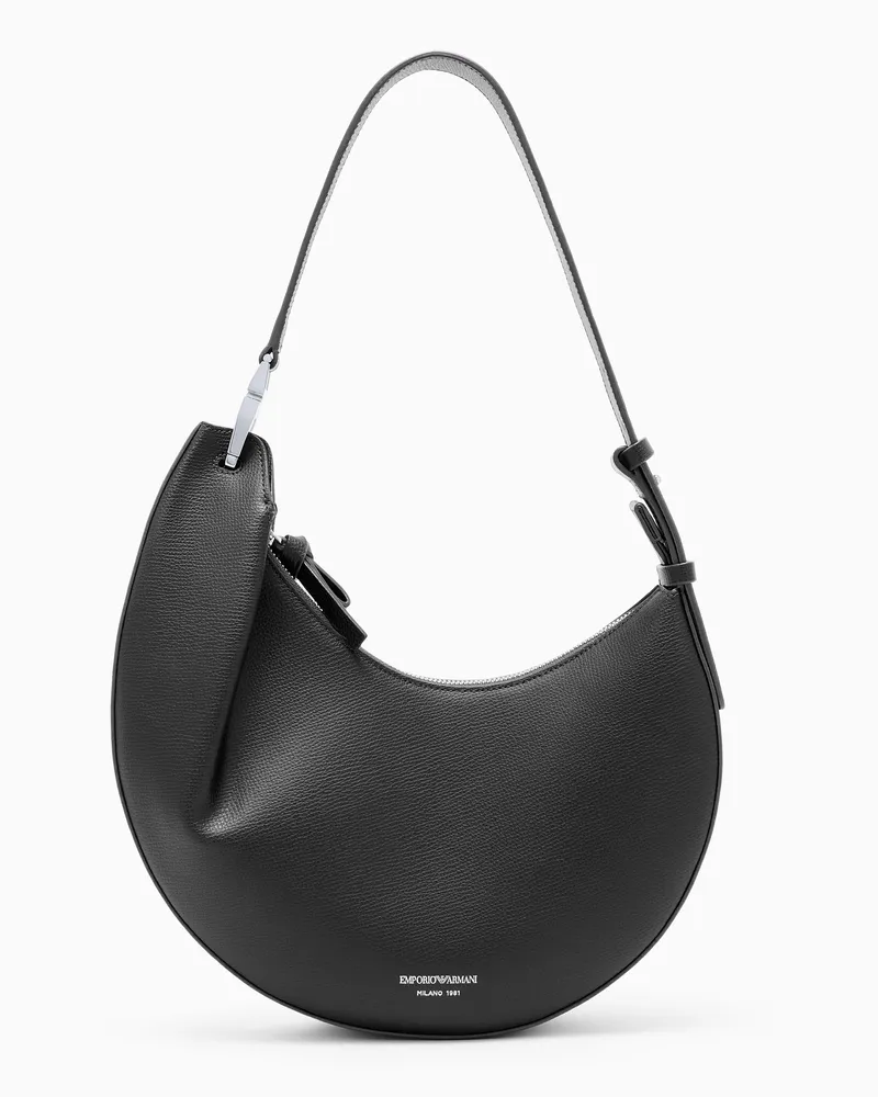 Emporio Armani Hobo Bag aus Leder Emporio Armani 1981 Schwarz