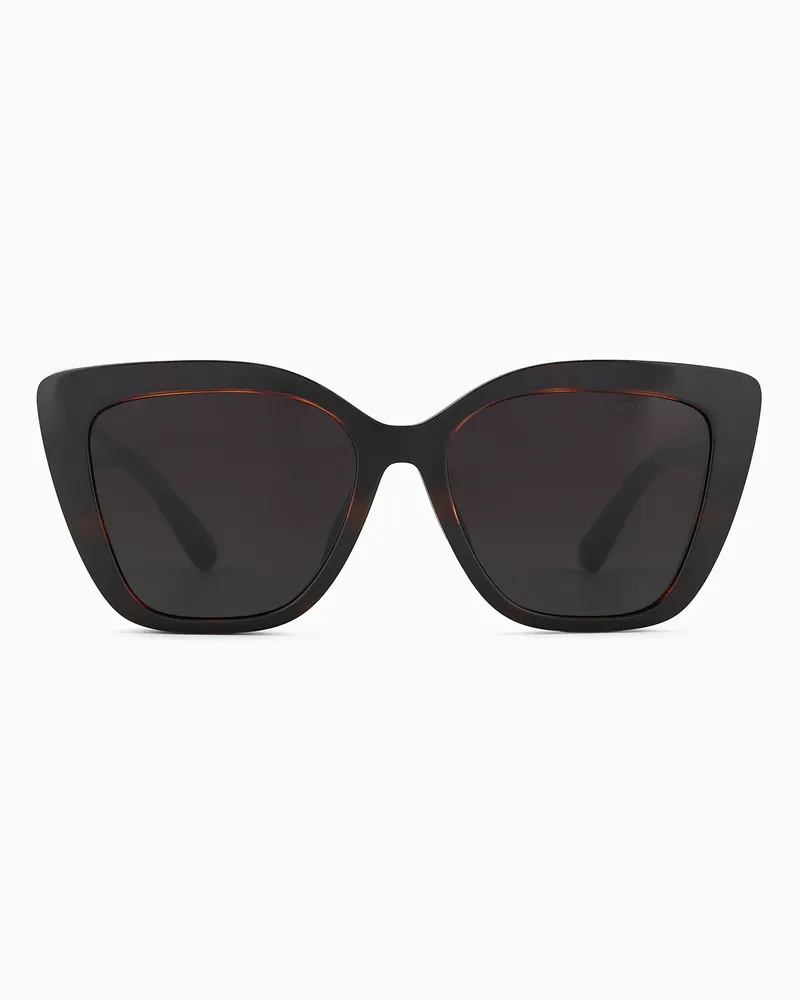 Emporio Armani Sonnenbrille für Damen mit Cat-Eye-Fassung Schwarz
