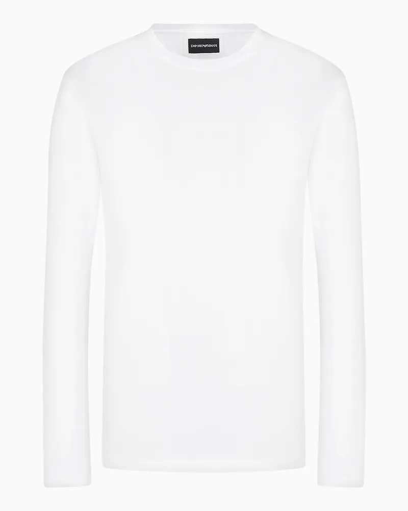 Emporio Armani ASV Oberteil aus Jersey-Lyocell-Mischung Weiß