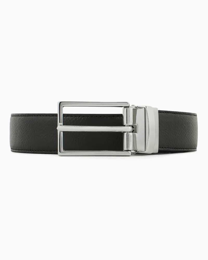 Emporio Armani Wendegürtel aus Leder Schwarz