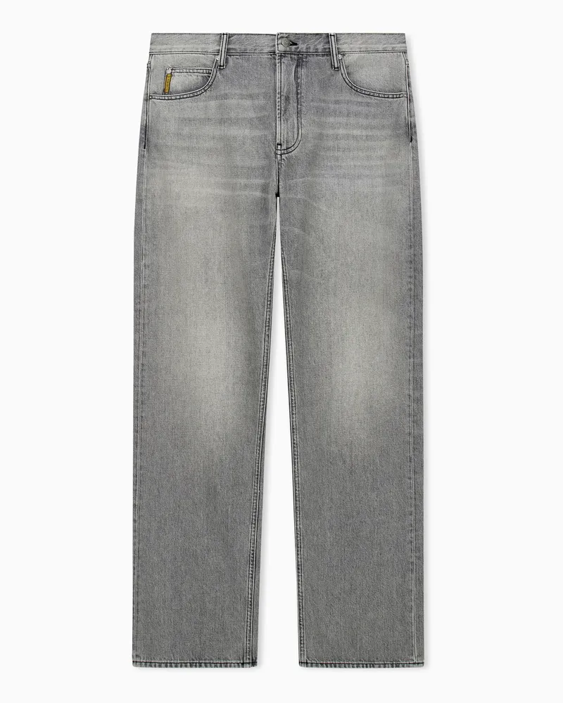 Emporio Armani 5-Pocket-Jeans im Regular Fit aus Denim mit Waschungen Grau