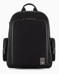 Emporio Armani Travel Essential Rucksack aus Nylon Schwarz