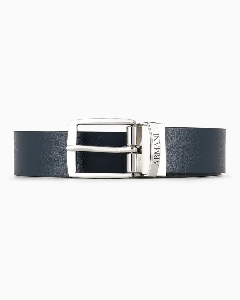 Emporio Armani Wendegürtel mit Logo-Schnalle Marineblau