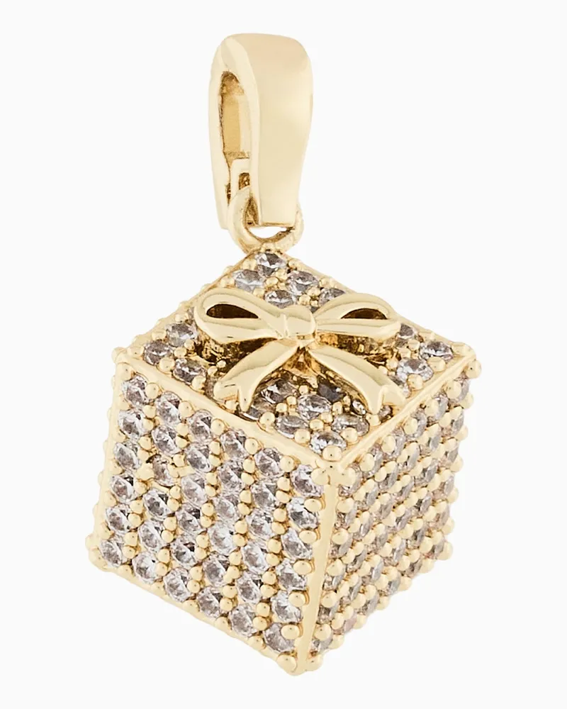 Emporio Armani Charm aus Messing in Goldoptik Mehrfarbig