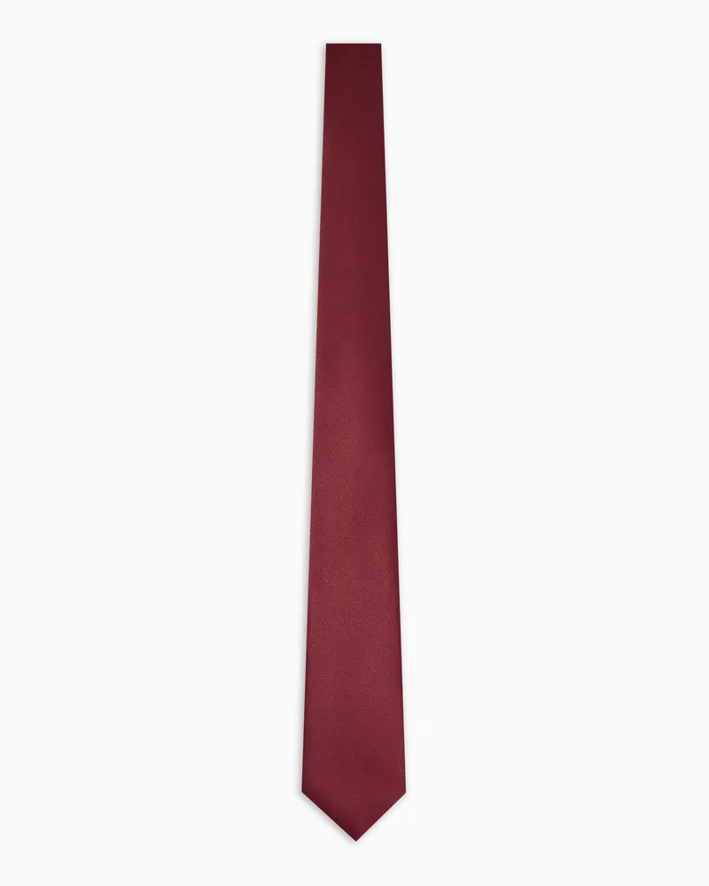 Emporio Armani Krawatte aus reiner Seide Rot