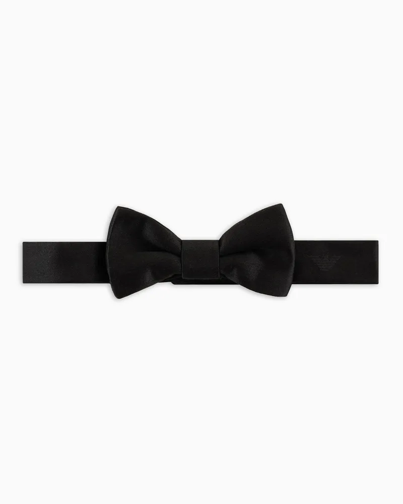 Emporio Armani Fliege aus reiner Seide Schwarz