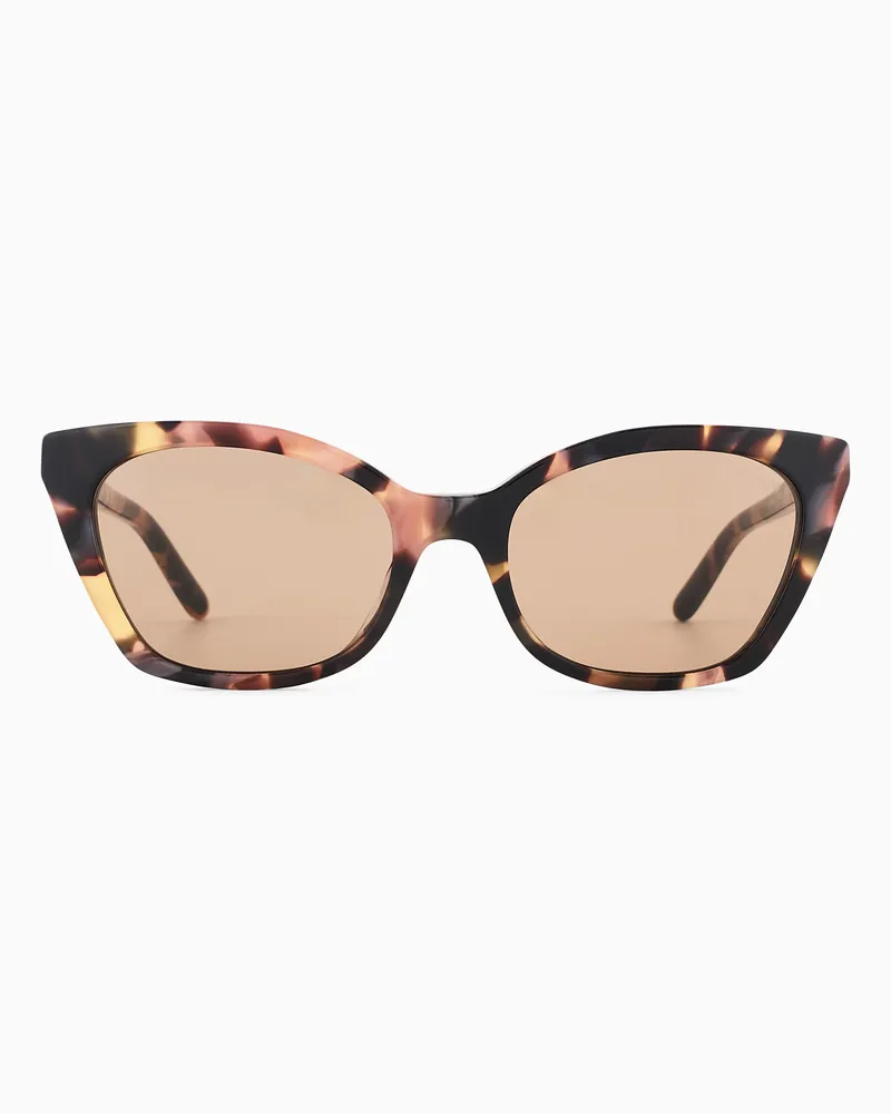 Emporio Armani Damen-Sonnenbrille in Cat-Eye Form Gelb