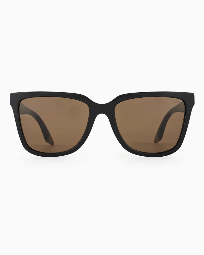 Emporio Armani Sonnenbrille mit unregelmäßig geformter Fassung für Damen 