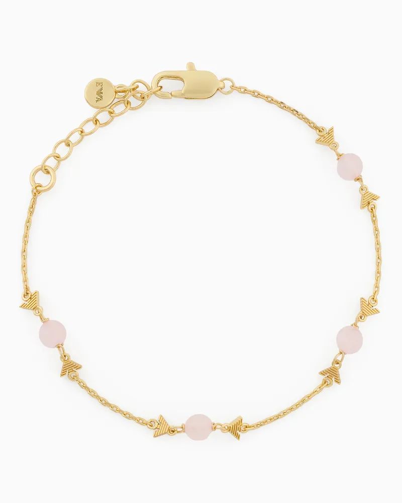 Emporio Armani Glieder-Armband aus goldfarbenem Messing Mehrfarbig